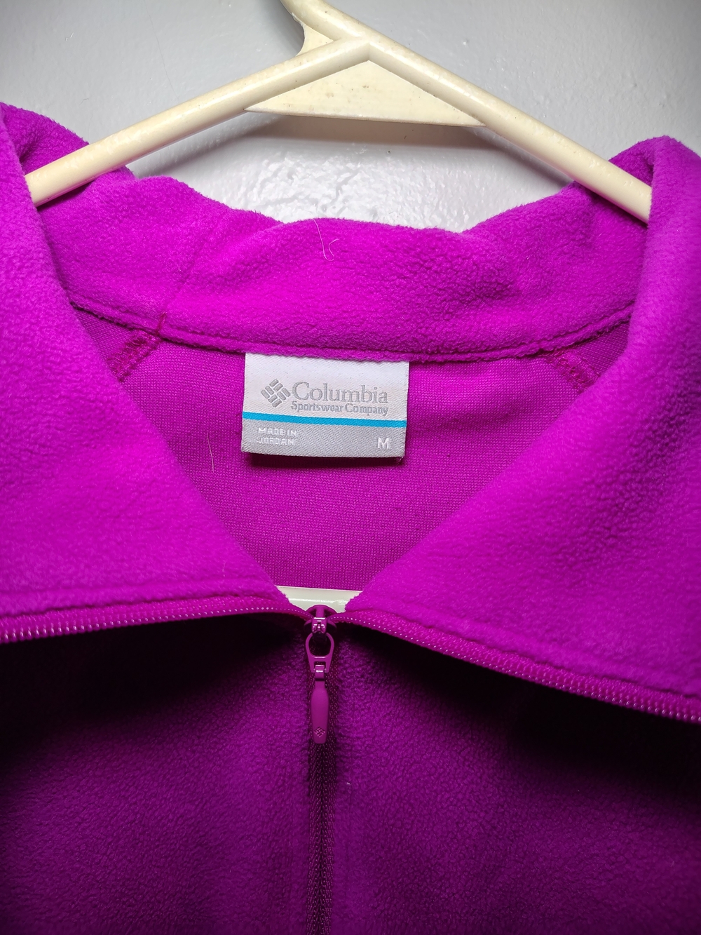 Columbia Women's Bright Magenta Half-Zip Fleece - Picture 3 of 4